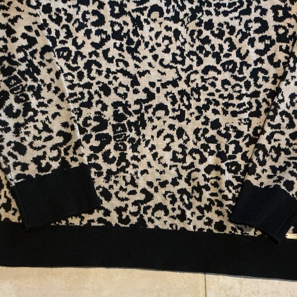 Calvin Klein Sweater Women S Leopard Print Preppy Pullover Classic Designer Glam - Picture 3 of 10